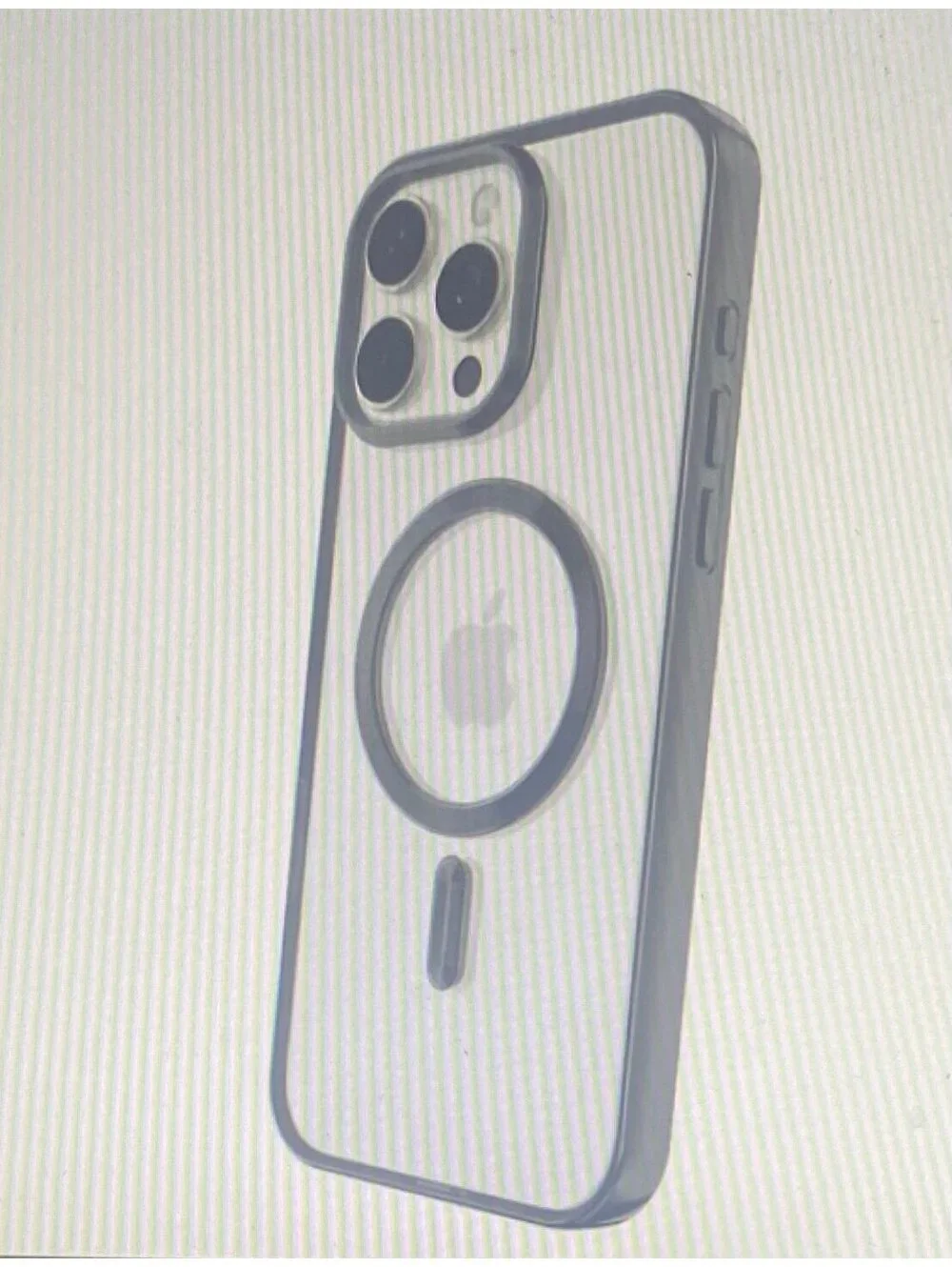 Onn Case for iPhone 16 Pro Max Metallic Gray/Clear